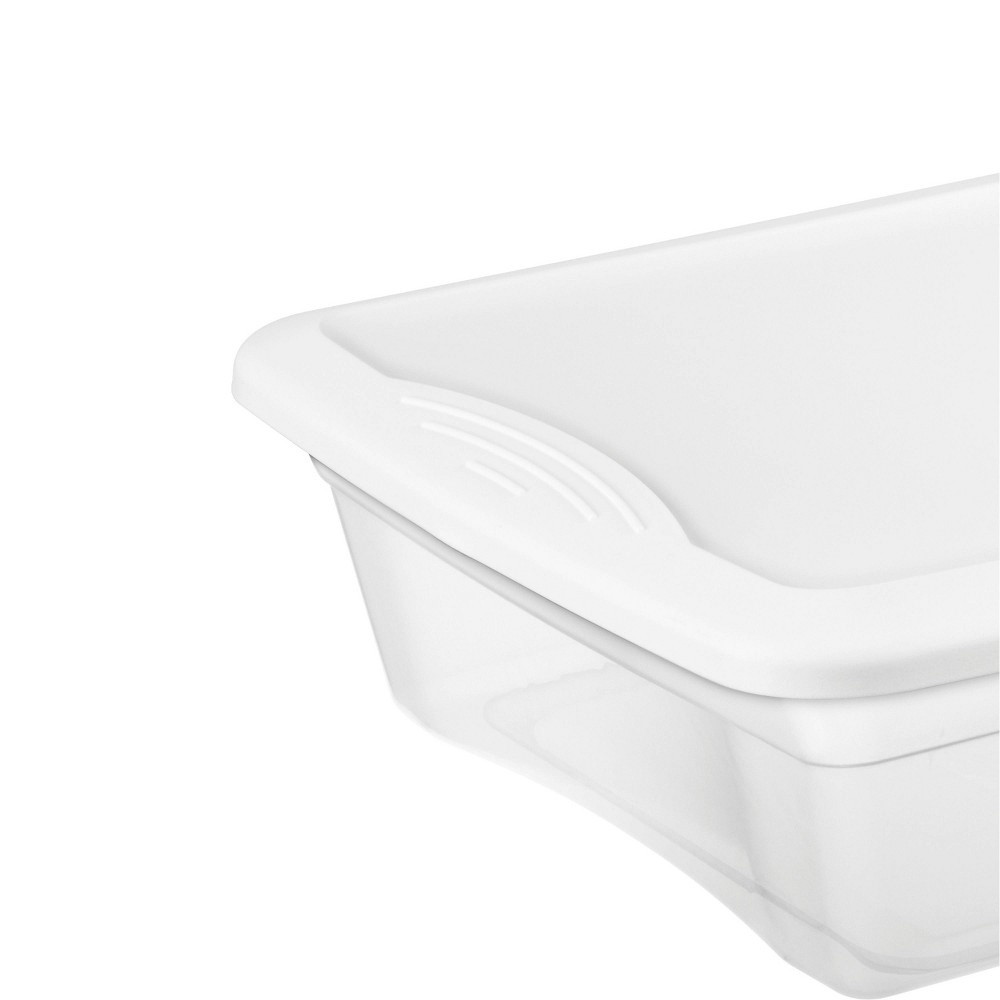 slide 6 of 6, Sterilite Under Bed Box with Lid Clear/White, 41 qt