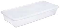 Sterilite Under-The-Bed Storage Box With Lid - Clear/White - 41 Quart