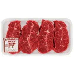 H-E-B Boneless Top Blade Beef Steaks, Thick Cut - USDA Select