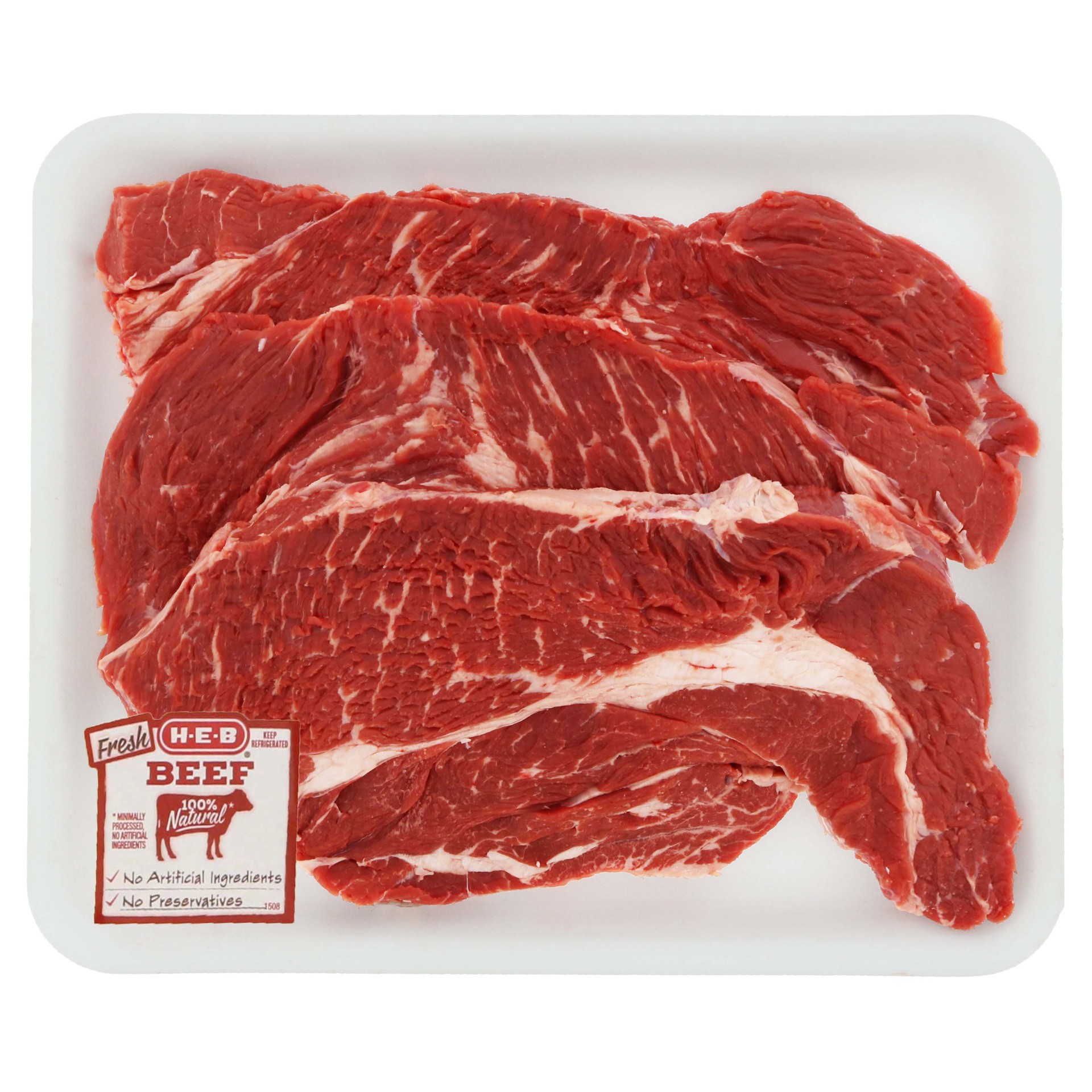 slide 1 of 1, H-E-B Beef Chuck Steak Value Pack, USDA Select, per lb