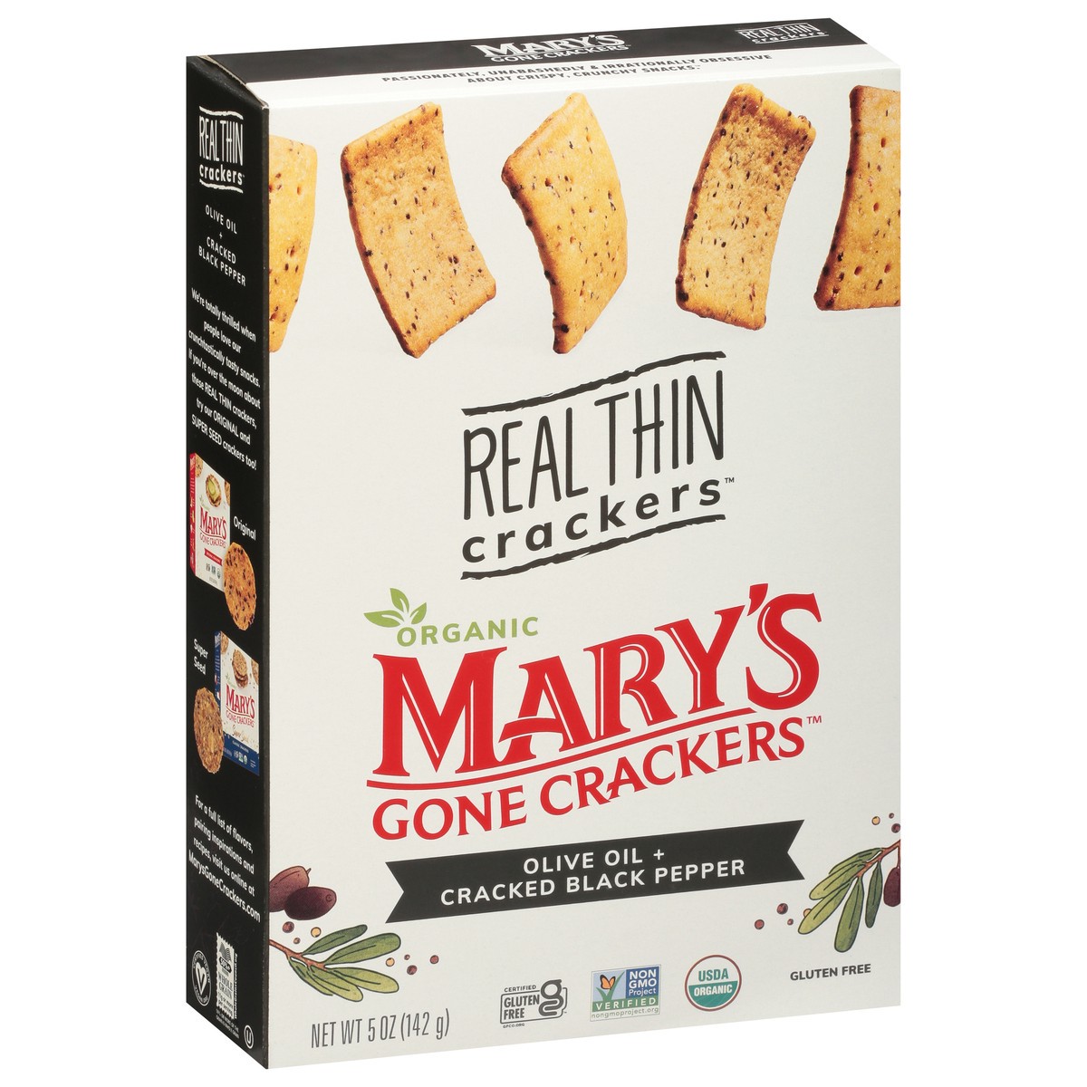 slide 2 of 9, Mary's Gone Crackers - Black Pepper Olive Oil, 10 oz