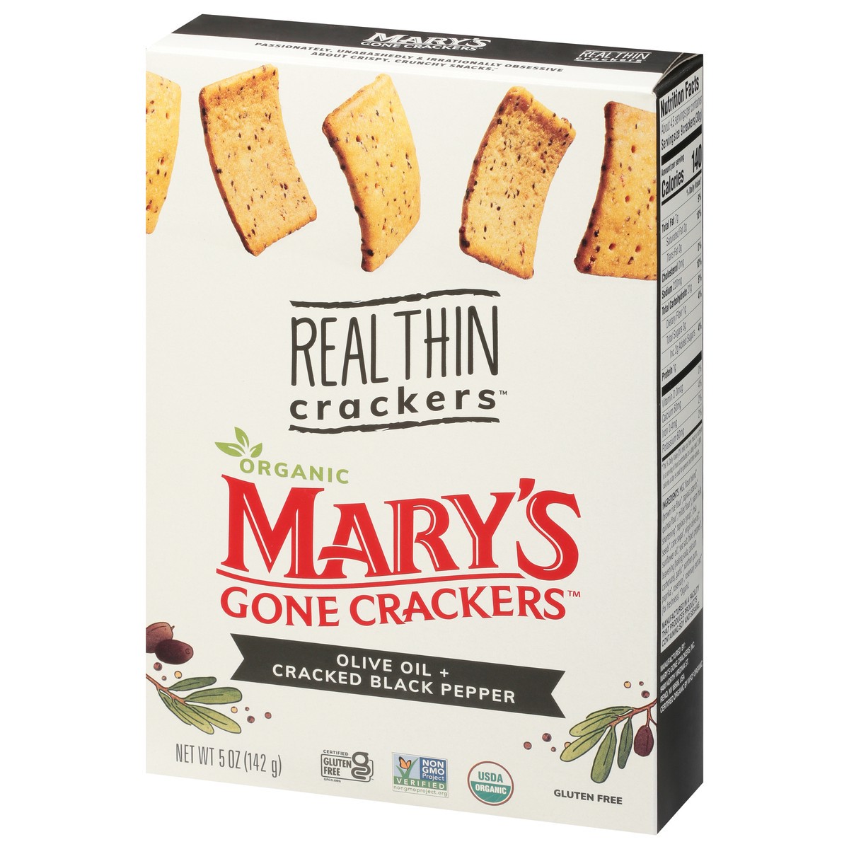 slide 3 of 9, Mary's Gone Crackers - Black Pepper Olive Oil, 10 oz