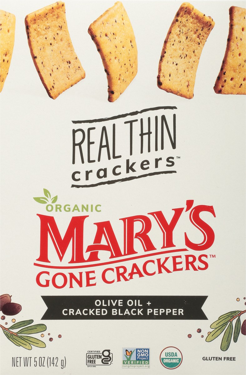 slide 6 of 9, Mary's Gone Crackers - Black Pepper Olive Oil, 10 oz