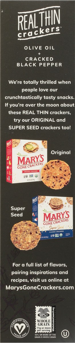 slide 7 of 9, Mary's Gone Crackers - Black Pepper Olive Oil, 10 oz