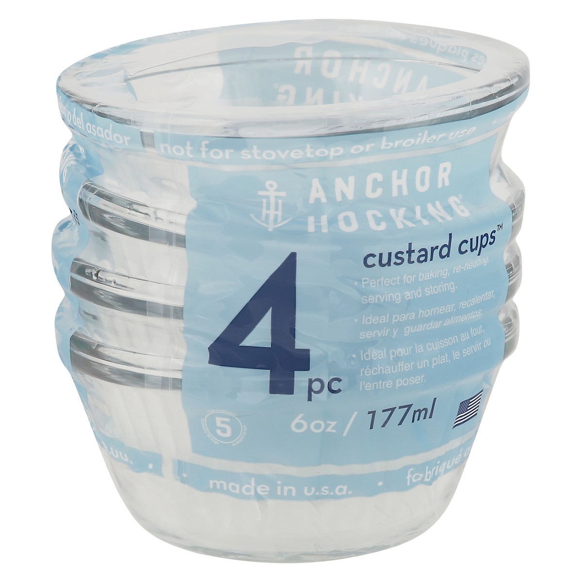 slide 3 of 9, Anchor Hocking 6 Ounce Custard Cups 4 ea, 4 ct