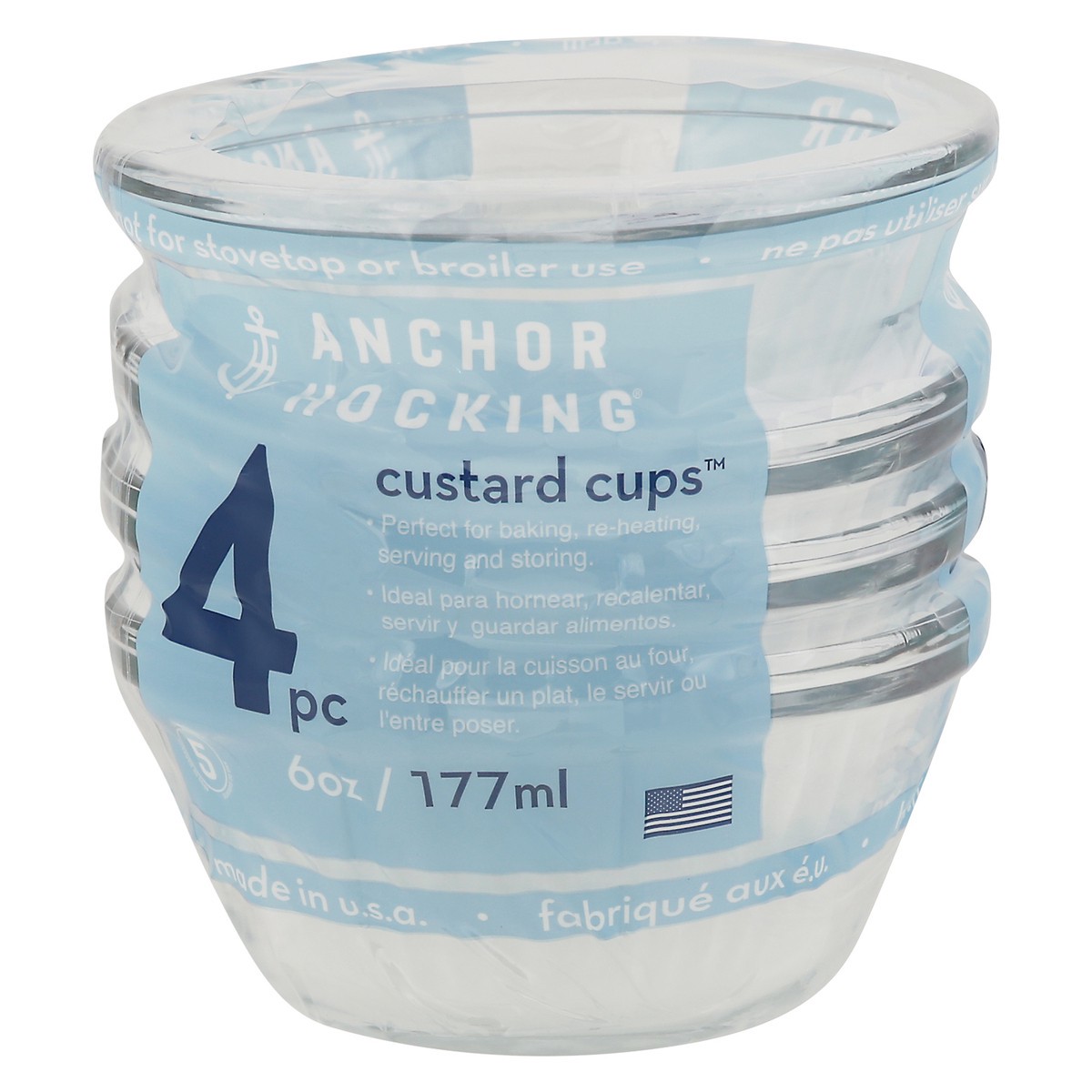 slide 4 of 9, Anchor Hocking 6 Ounce Custard Cups 4 ea, 4 ct