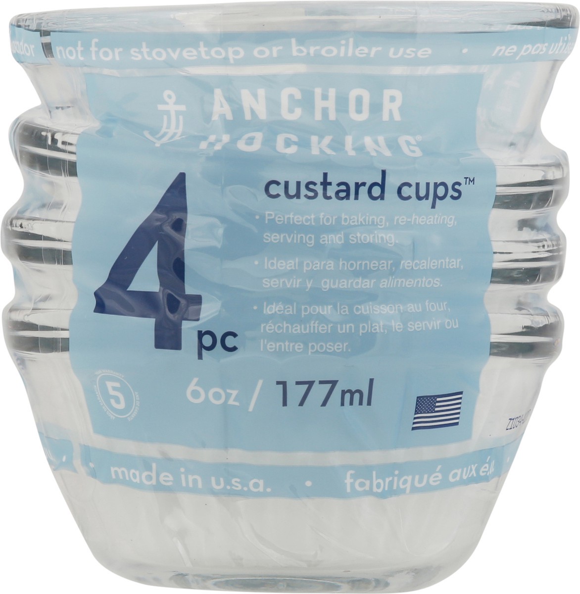 slide 2 of 9, Anchor Hocking 6 Ounce Custard Cups 4 ea, 4 ct