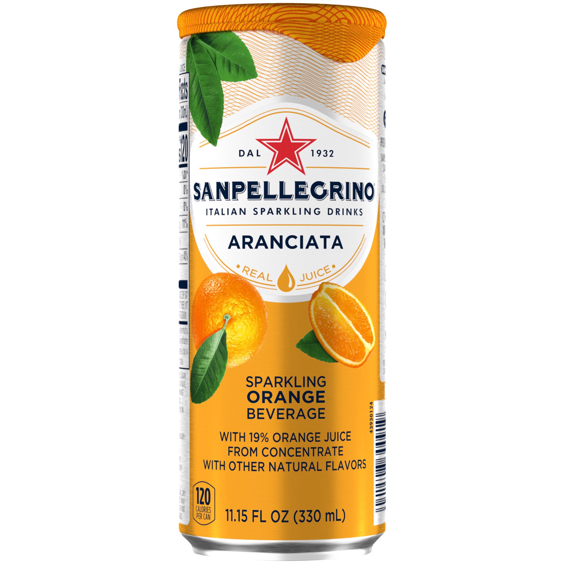 slide 1 of 2, San Pellegrino Orange Italian Sparkling Drinks, 11.15 fl oz. Can, 11.15 oz