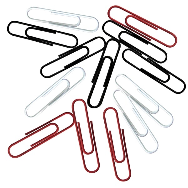 slide 1 of 2, Office Depot Brand Jumbo Vinyl Paper Clips, 1-7/8'', 15-Sheet Capacity, Assorted Colors, Pack Of 200 Clips, 200 ct