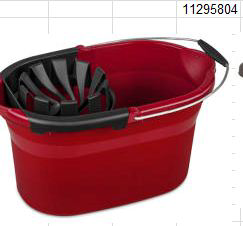 slide 1 of 1, Sterilite Mop Bucket Red, 1 ct