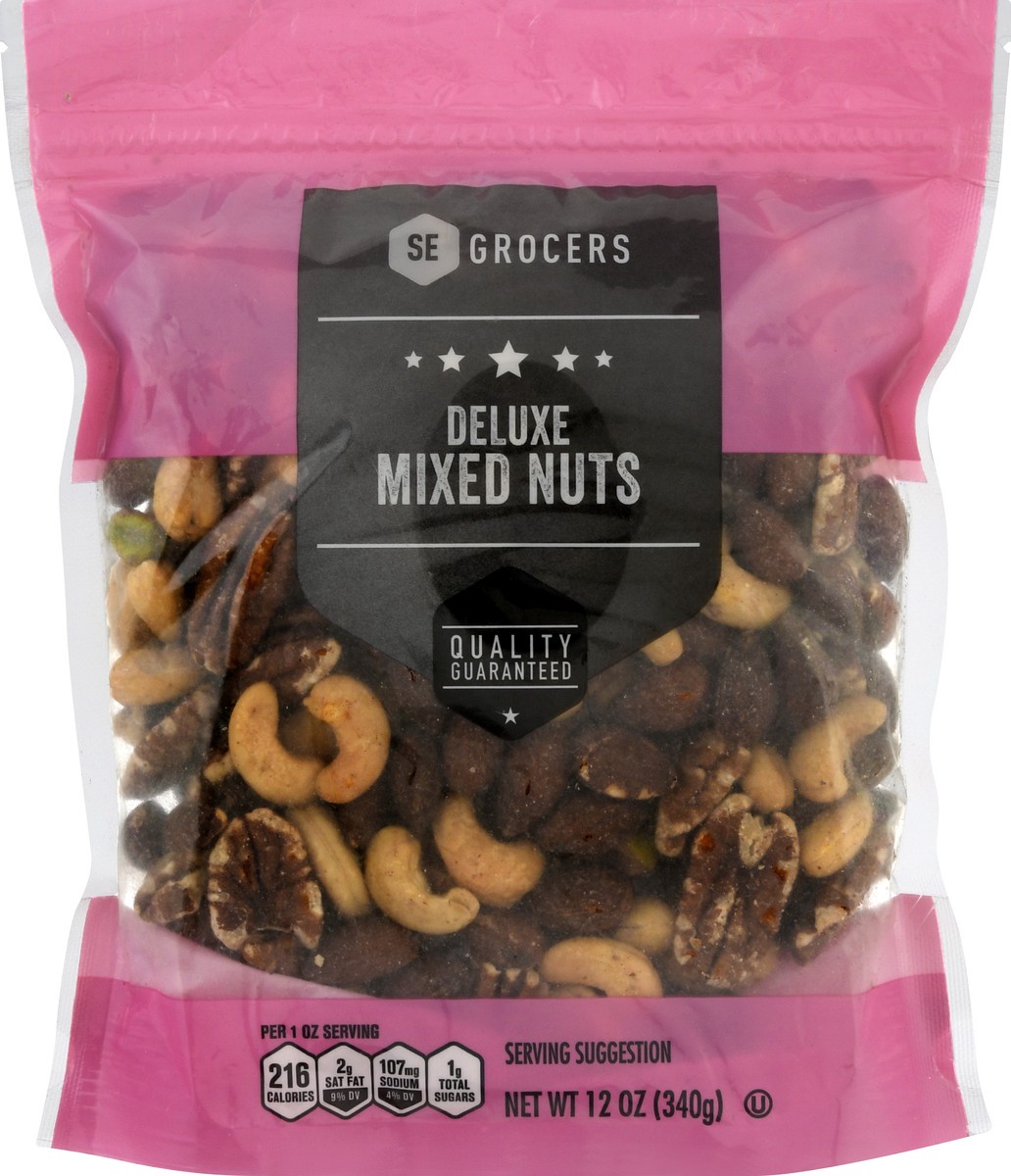 slide 1 of 13, SE Grocers Deluxe Mix Nuts, 12 oz