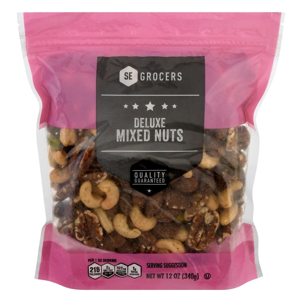 slide 12 of 13, SE Grocers Deluxe Mix Nuts, 12 oz