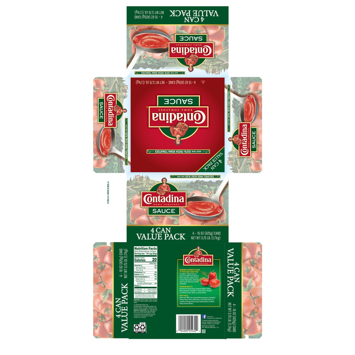 slide 12 of 13, Contadina Tomato Sauce, 15 oz