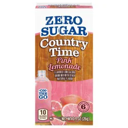 Country Time Drink Mix, 8 Boxes, for Convenient On-the-Go Flavorful Hydration, Pink Lemonade, flavored with other natural flavor Zero Sugar, 0.9 oz