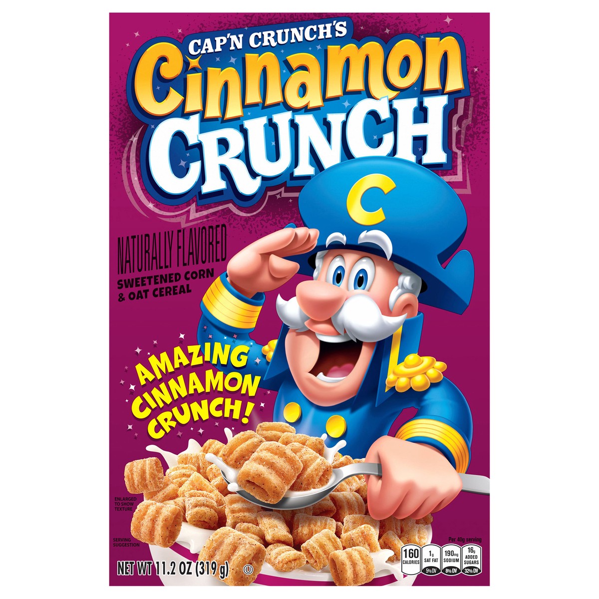 slide 11 of 11, Cap'n Crunch Cereal Cinnamon 11.2 Oz, 11.2 oz