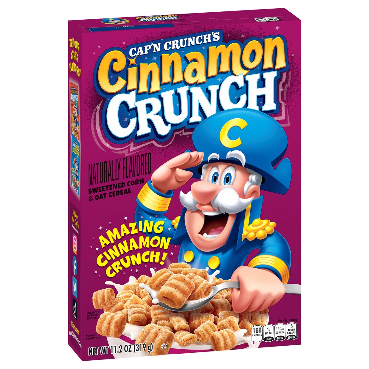 slide 7 of 11, Cap'n Crunch Cereal Cinnamon 11.2 Oz, 11.2 oz