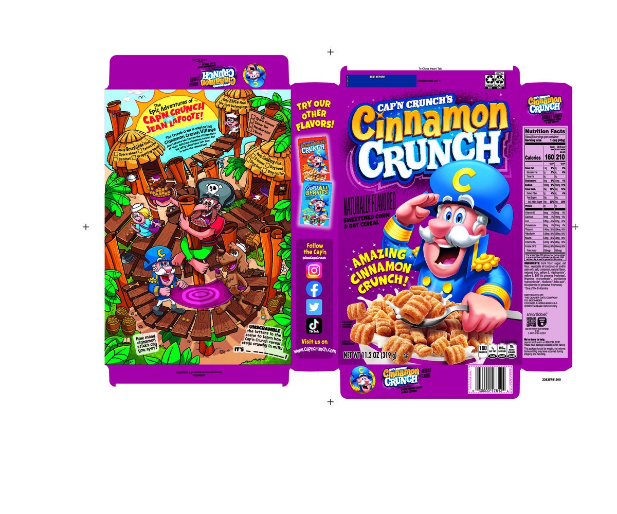 slide 5 of 11, Cap'n Crunch Cereal Cinnamon 11.2 Oz, 11.2 oz