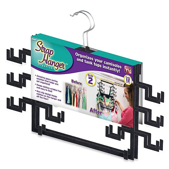 slide 1 of 5, As Seen on TV Strap Hanger Organizer, 2 ct