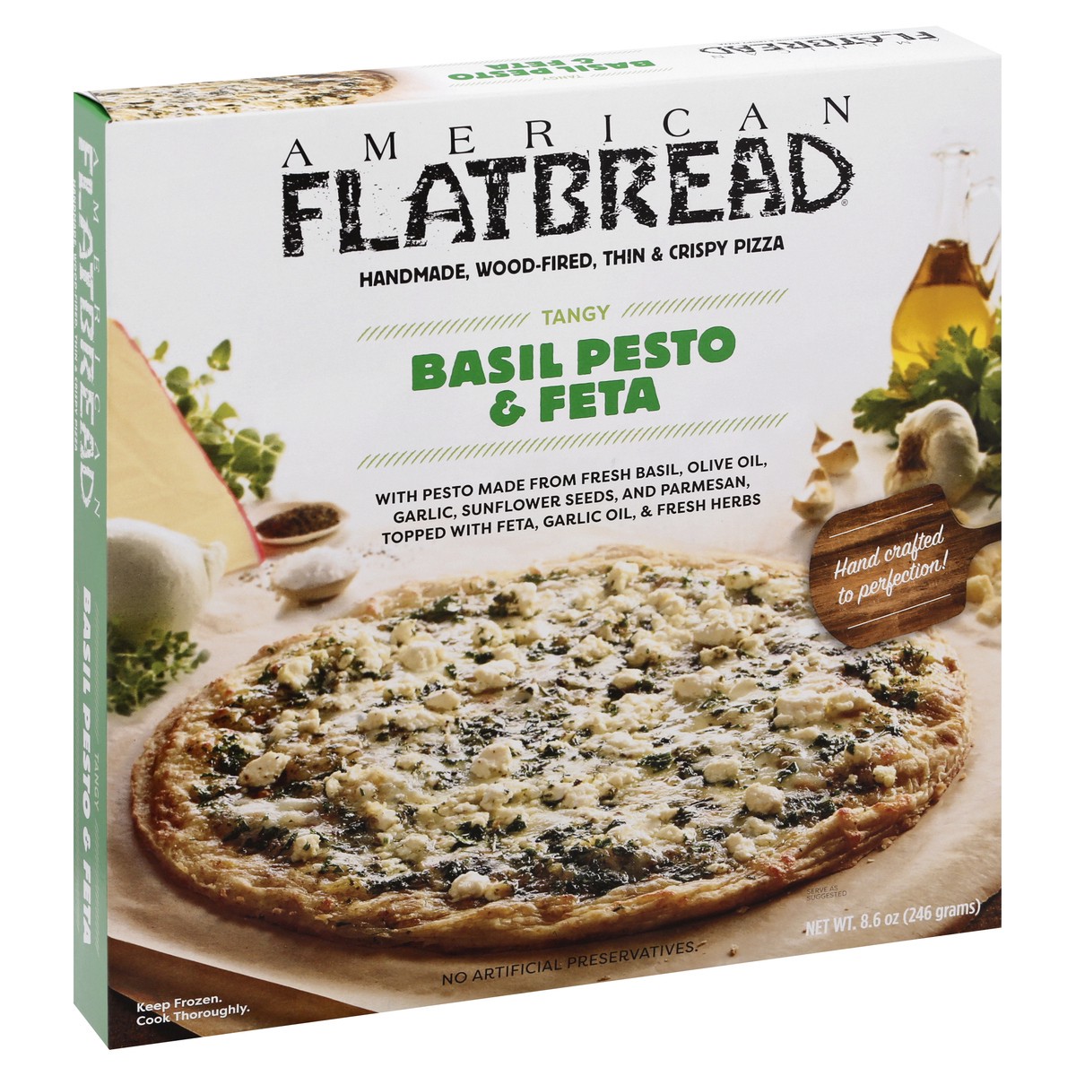 slide 2 of 13, American Flatbread Tangy Basil Pesto & Feta Pizza 8.6 oz, 8.6 oz