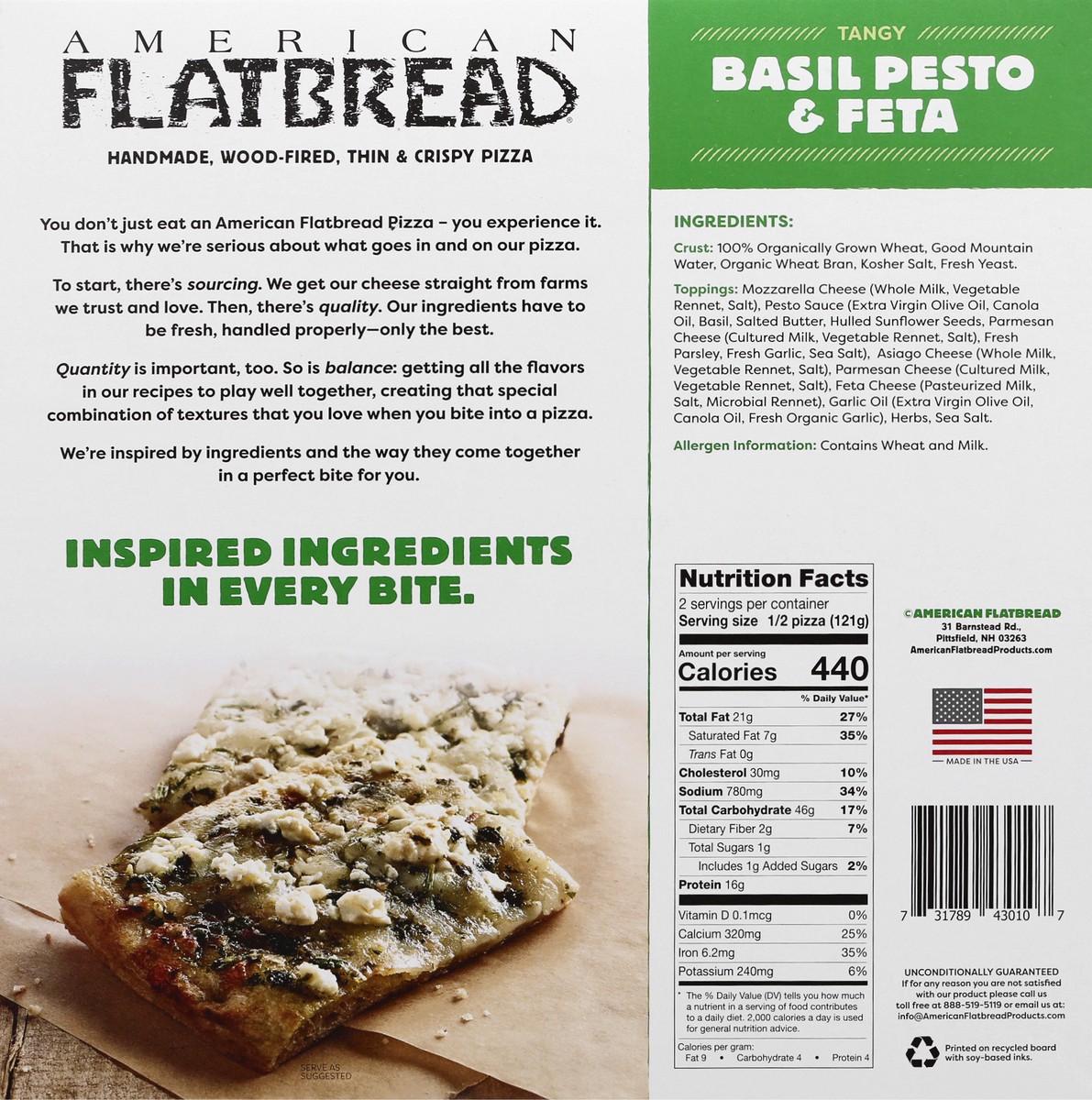 slide 10 of 13, American Flatbread Tangy Basil Pesto & Feta Pizza 8.6 oz, 8.6 oz