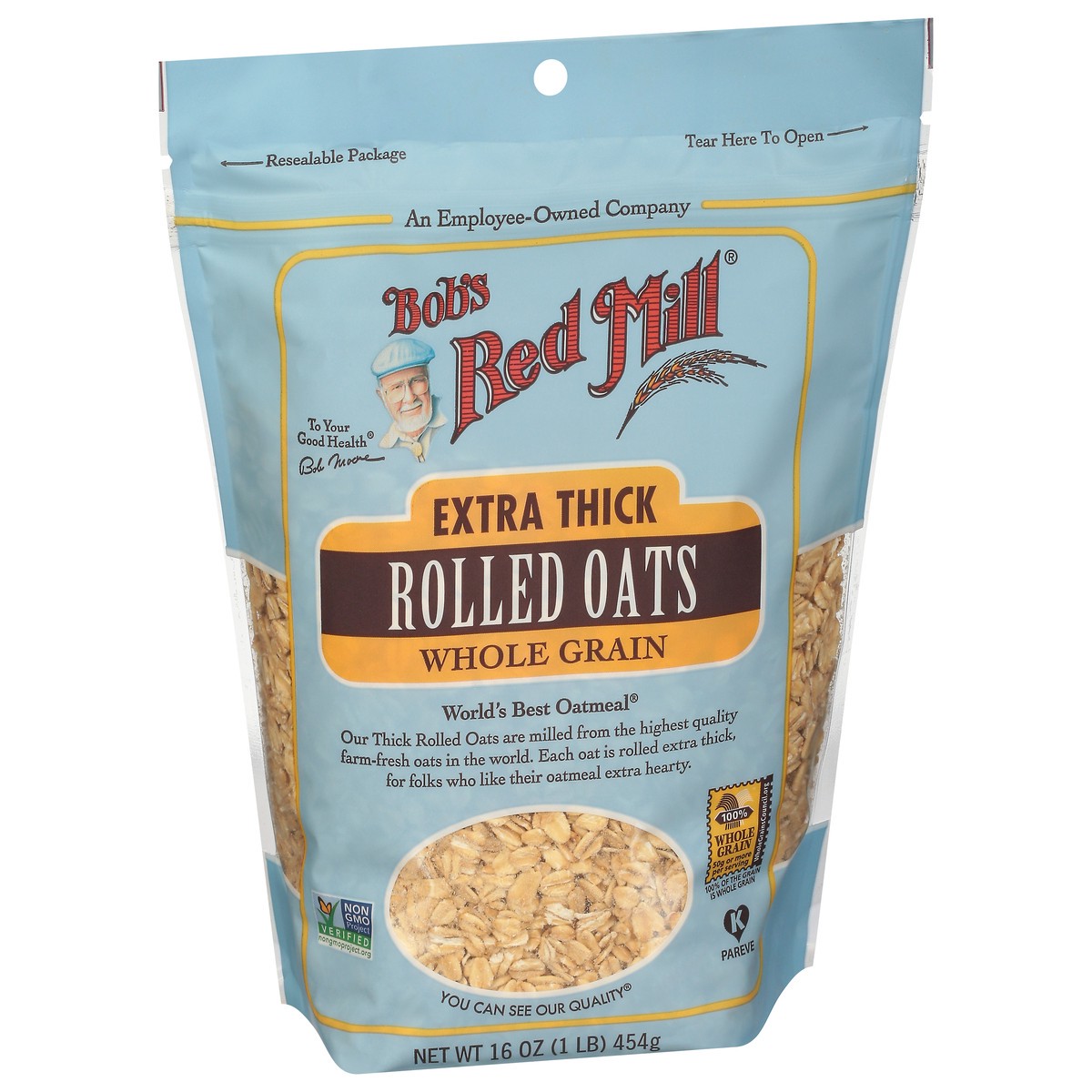 slide 7 of 13, Bob's Red Mill Whole Grain Extra Thick Rolled Oats 16 oz, 16 oz