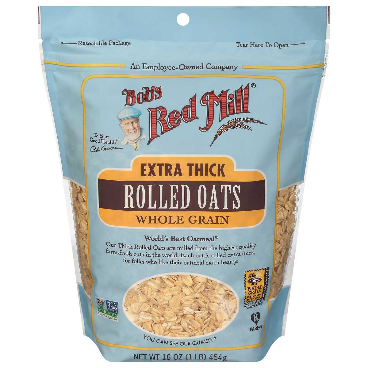 slide 13 of 13, Bob's Red Mill Whole Grain Extra Thick Rolled Oats 16 oz, 16 oz