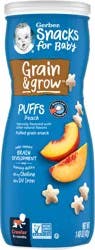 Gerber Stage 3 Baby Snacks, Peach Puffs, Puffed Grain Snack, Baby Led Feeding