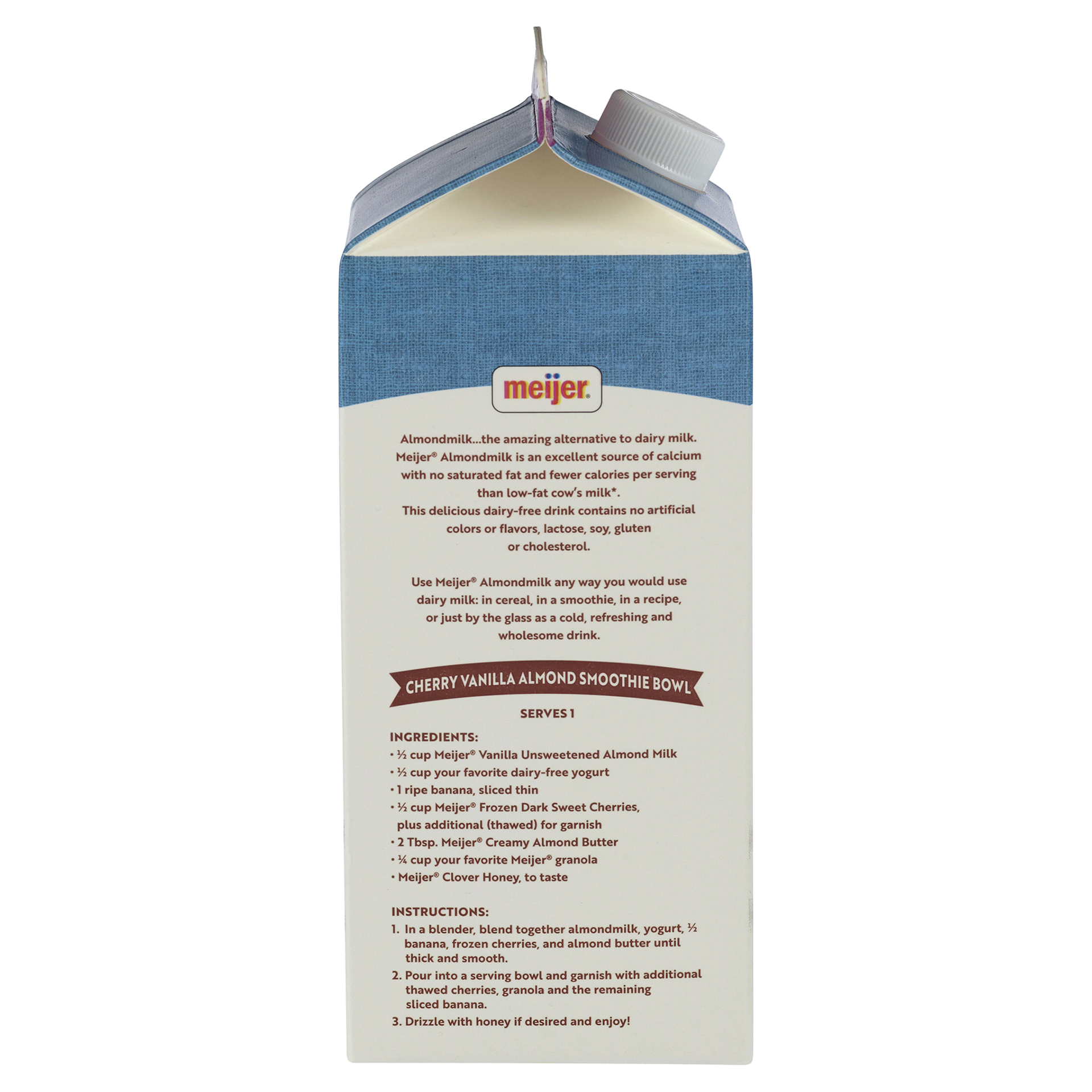 slide 9 of 9, Meijer Unsweetened Vanilla Almond Milk, 64 fl oz