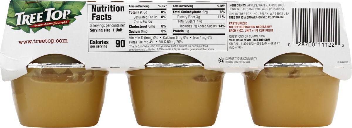 slide 4 of 9, Tree Top Original Apple Sauce, 