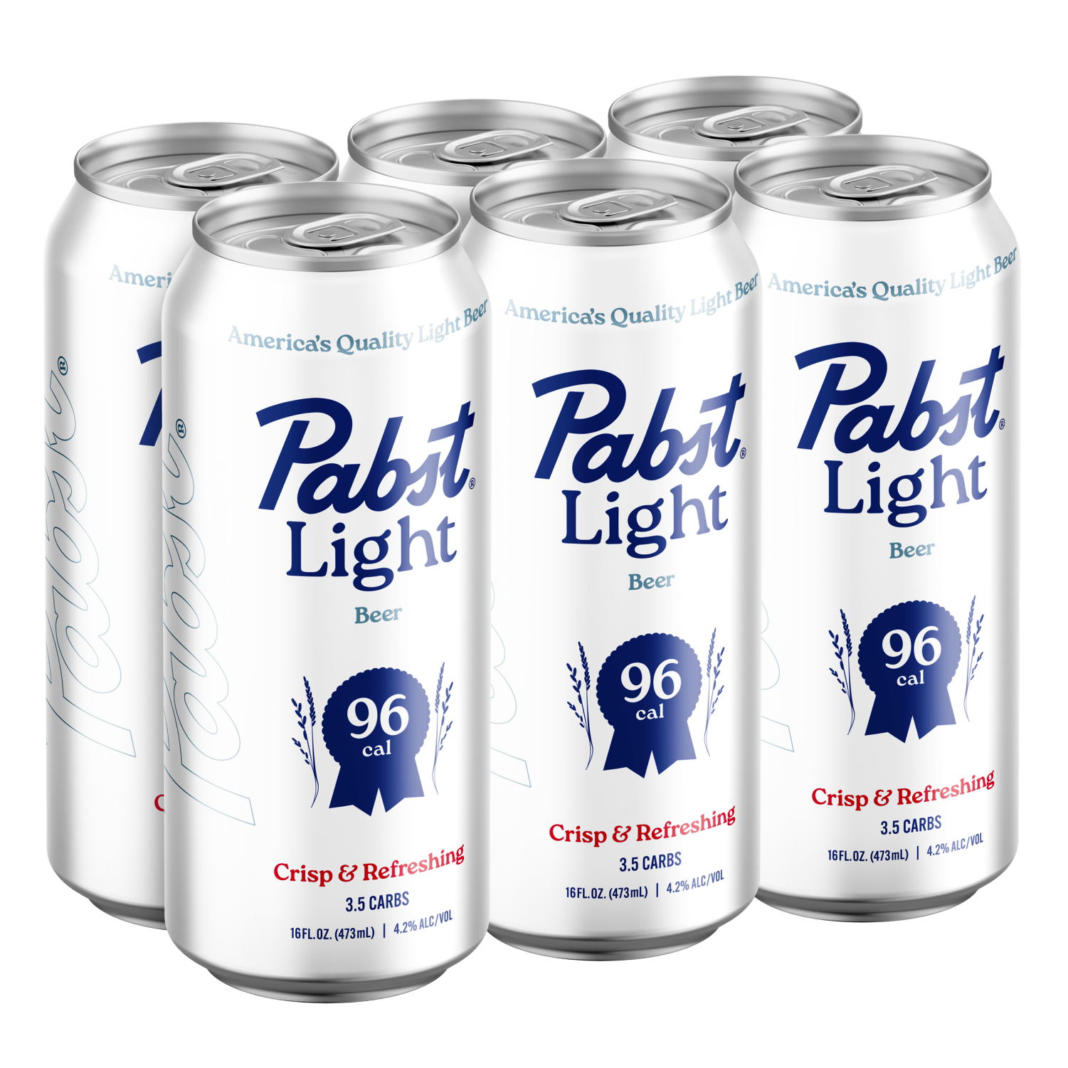 slide 1 of 1, Pabst Light Beer, 4 pack, 16 fl oz Aluminum Cans, 4.2% ABV, Domestic Lager, Milwaukee, WI, 16 ct