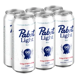 Pabst Light Beer, 4 Pack 16 fl oz Aluminum Cans