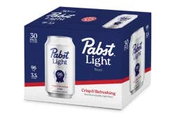 Pabst Light Beer, 30 pack, 12 fl oz Aluminum Cans, 4.2% ABV, Domestic Lager, Milwaukee, WI