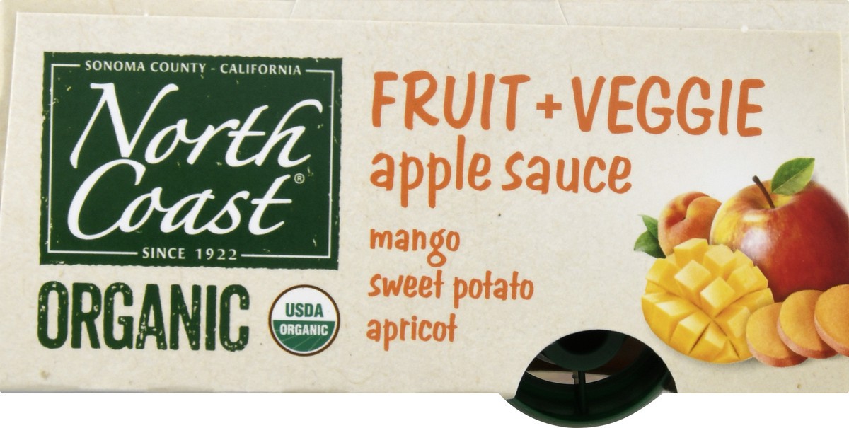 slide 9 of 9, North Coast Fruit + Veggie Mango Sweet Potato Apricot Apple Sauce 4 ea, 4 ct