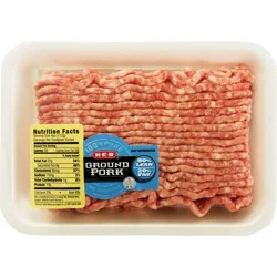 H-E-B Ground Pork, 80% Lean