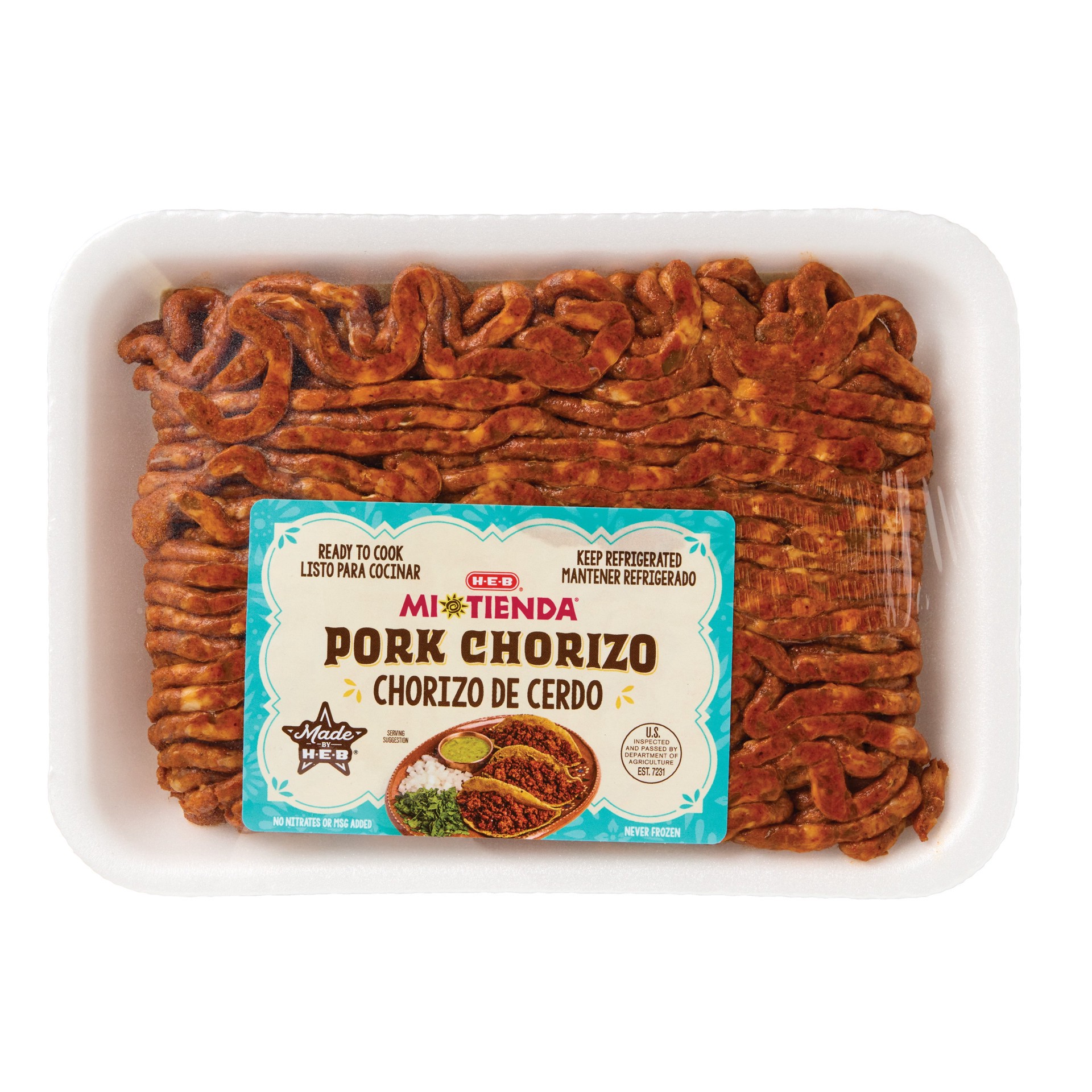 slide 1 of 1, H-E-B Mi Tienda Ground Pork Chorizo, per lb