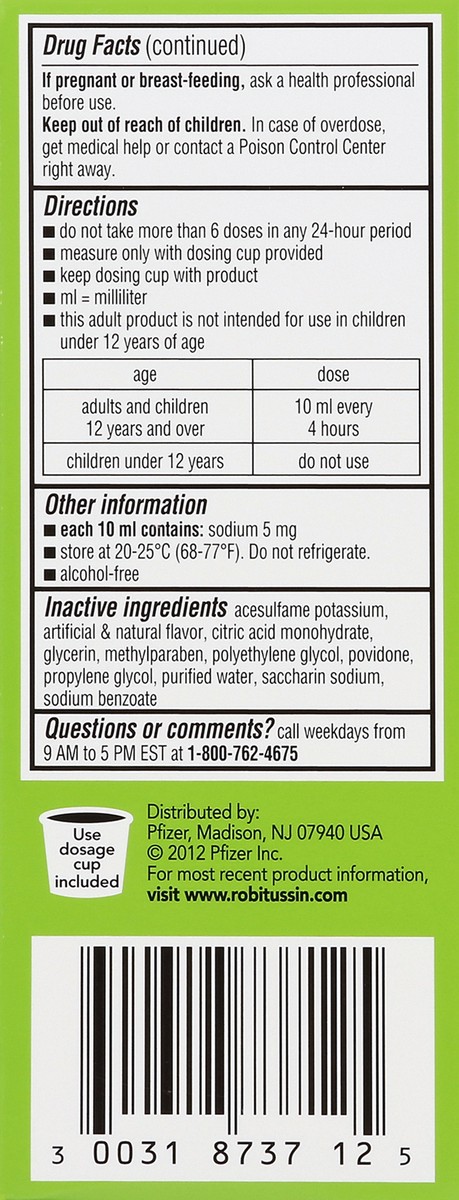 slide 3 of 4, Robitussin Peak Cold Cough + Chest Congestion DM Non-Drowsy Liquid Sugar-Free, 4 fl oz