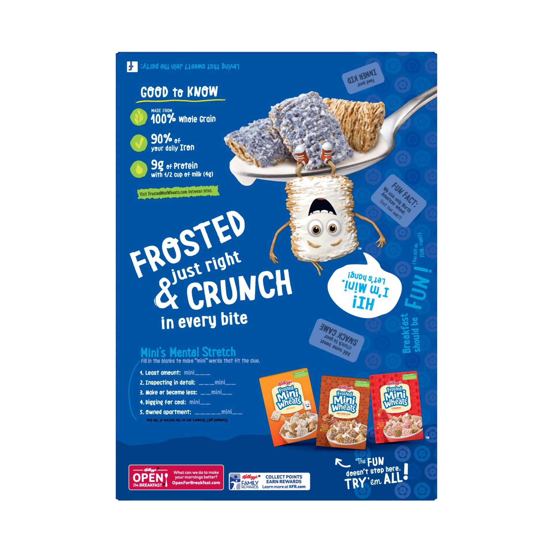 slide 3 of 7, Frosted Mini-Wheats Blueberry Muffin Cereal - Kellogg's, 16 oz