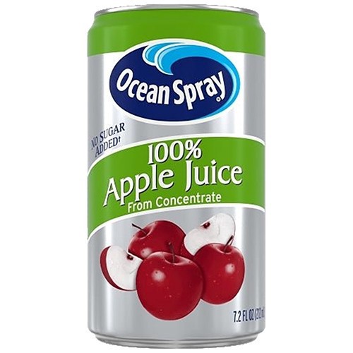 slide 1 of 1, Ocean Spray - Apple Juice 100% - 7 oz, 7 oz