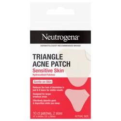 Neutrogena Sensitive Skin Triangle Acne Patches, 10 Count