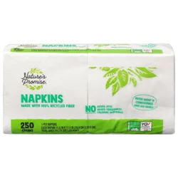 Nature's Promise Napkins 1-Ply White