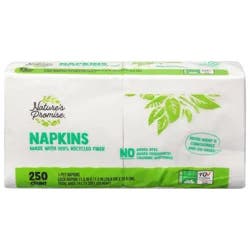 Nature's Promise Napkins 1-Ply White