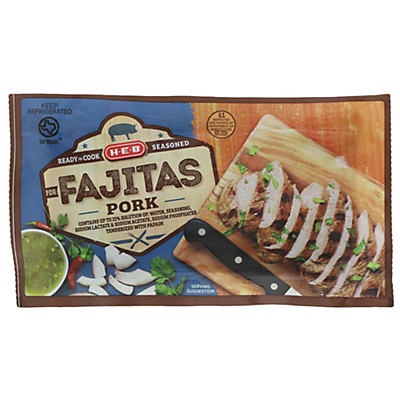 slide 1 of 1, H-E-B Seasoned Pork for Fajitas, per lb