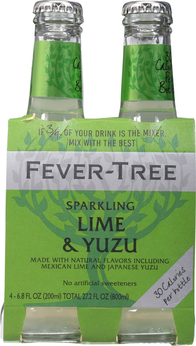 slide 9 of 11, Fever-Tree Lime & Yuzu Sparkling 4 - 6.8 fl oz Bottles, 4 ct