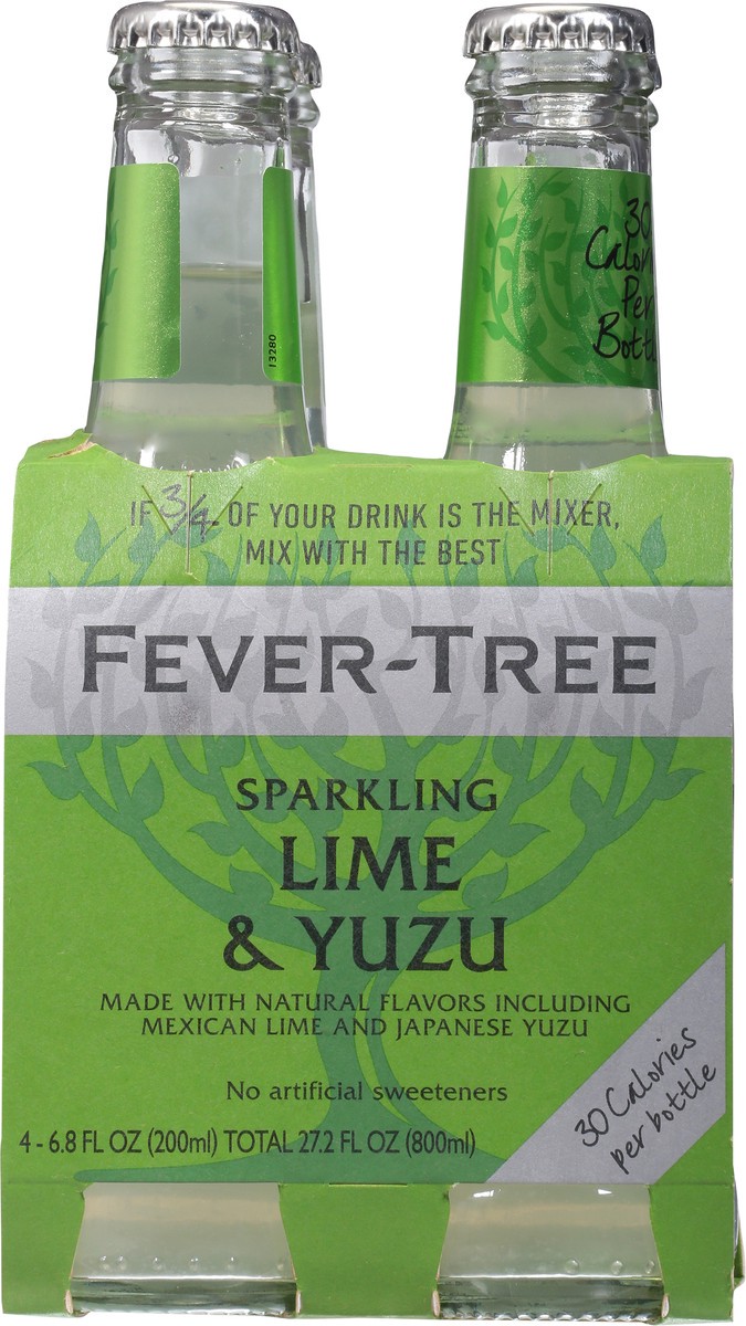 slide 10 of 11, Fever-Tree Lime & Yuzu Sparkling 4 - 6.8 fl oz Bottles, 4 ct