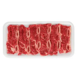 H-E-B Chuck Shoulder Beef Flanken Style Ribs, Thin Cut