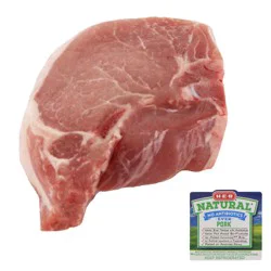 H-E-B Natural Bone-in Center Loin Pork Chop, Thick Cut