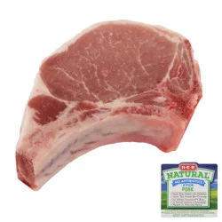 H-E-B Natural Bone-in Ribeye Pork Chop, Thick Cut