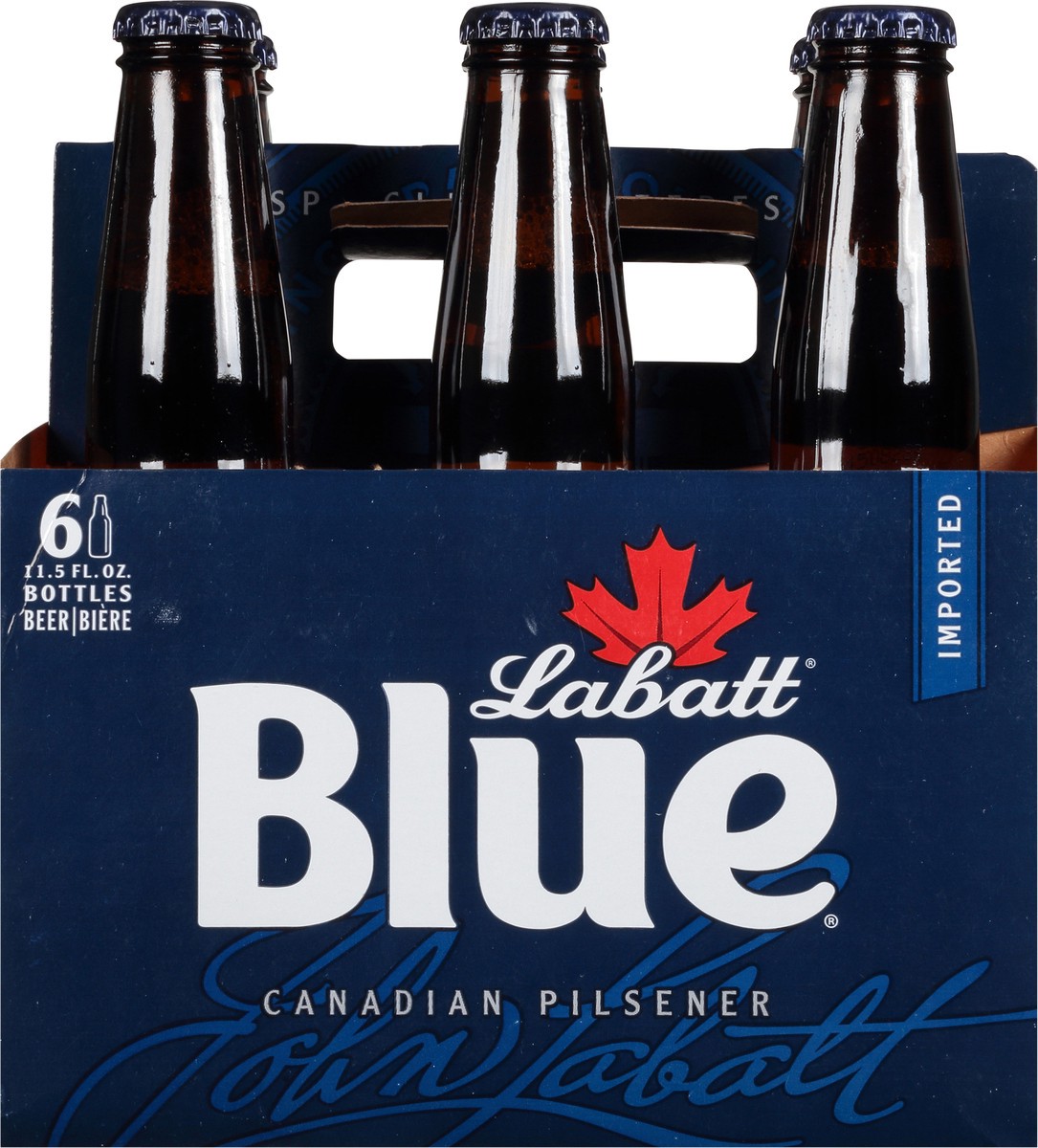 slide 3 of 12, Labatt Blue Canadian Pilsner Beer 6 - 11.5 fl oz Bottles, 6 ct; 11.5 oz