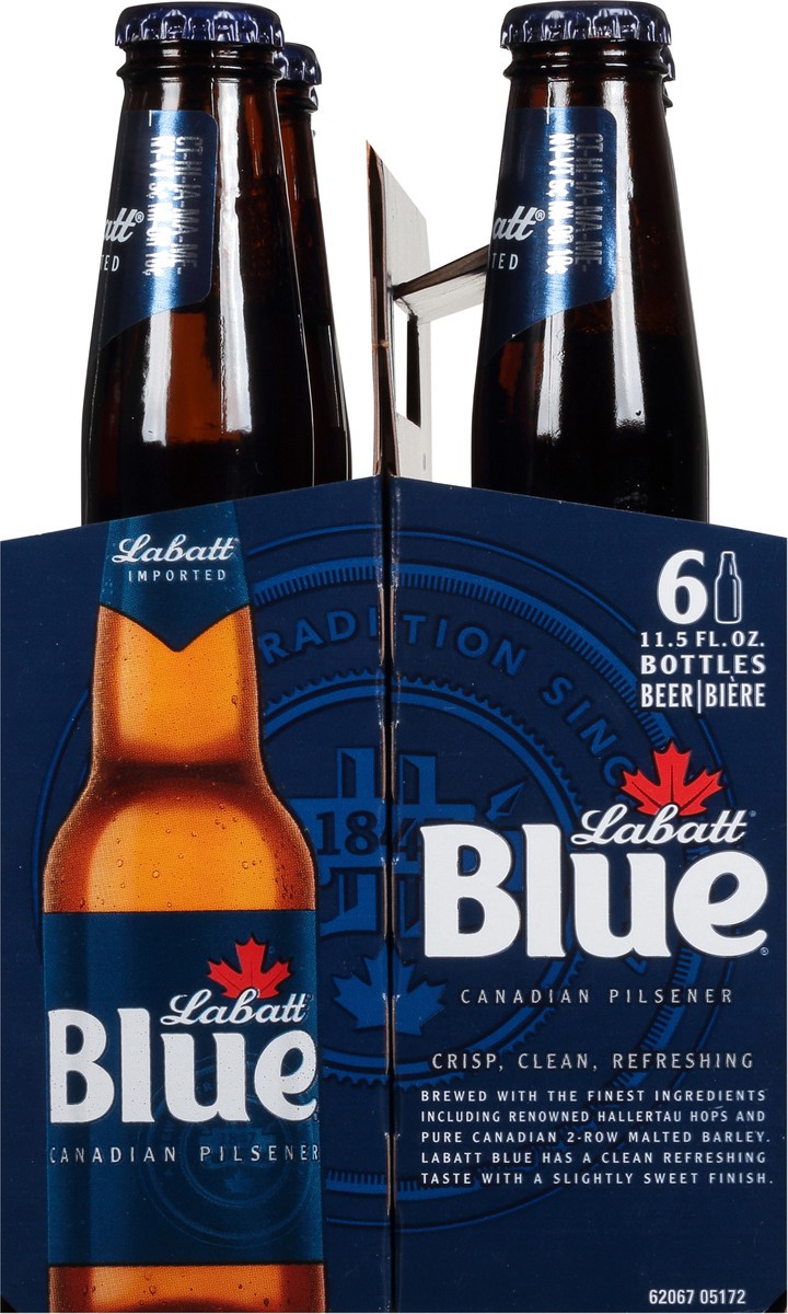 slide 4 of 12, Labatt Blue Canadian Pilsner Beer 6 - 11.5 fl oz Bottles, 6 ct; 11.5 oz