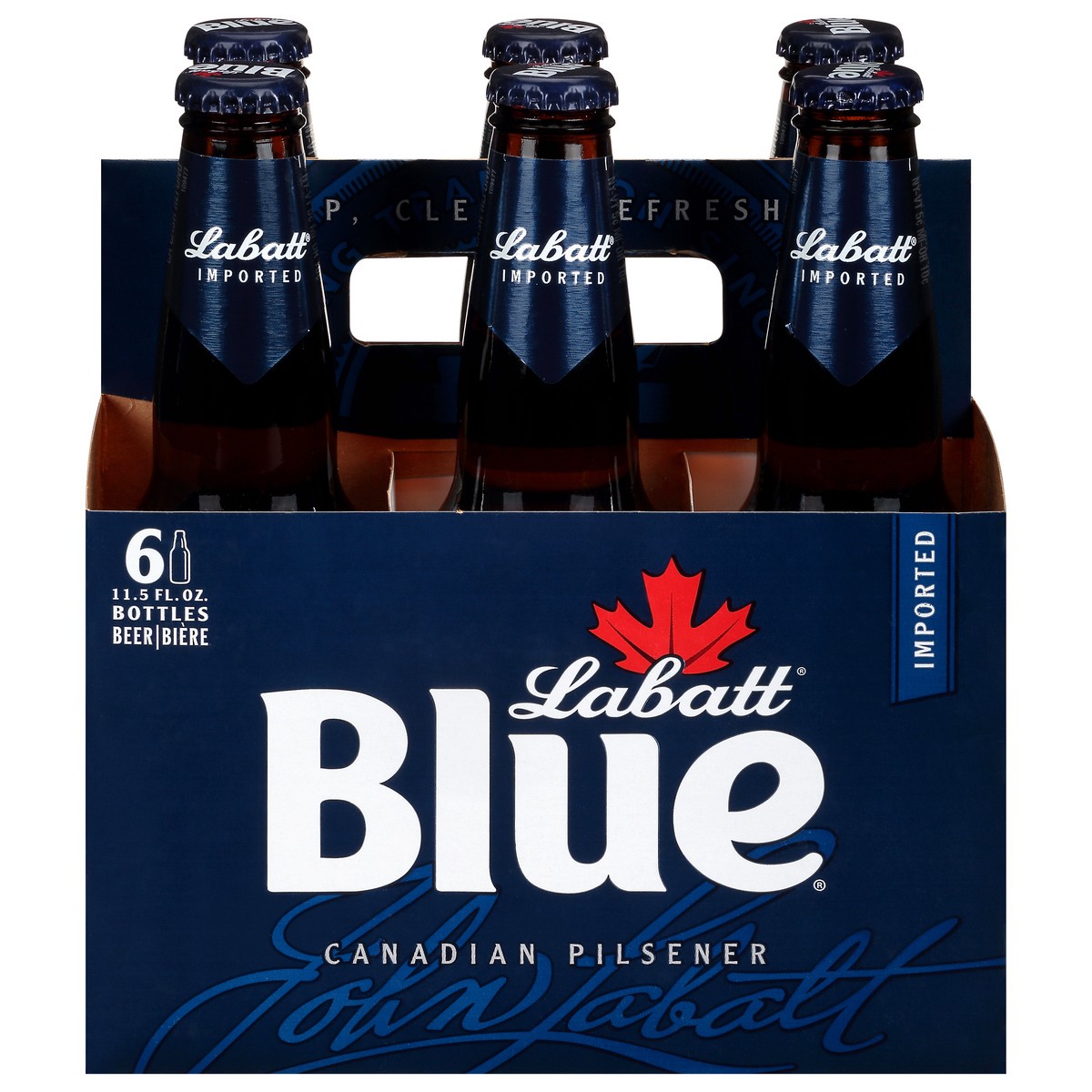 slide 1 of 12, Labatt Blue Canadian Pilsner Beer 6 - 11.5 fl oz Bottles, 6 ct; 11.5 oz